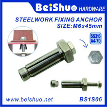 M6 * 45mm Hexágono Acero inoxidable Expansión Bolt / Fixing Anchor